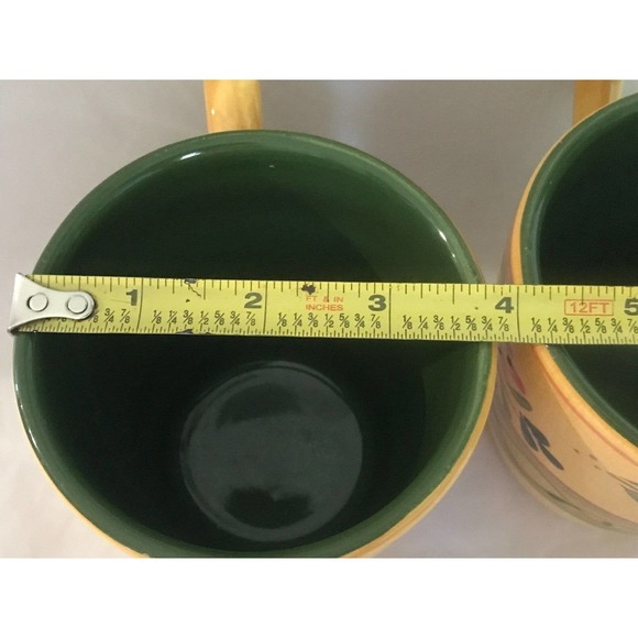 Tabletops Gallery Provincial Le Fleur Coffee Mug/Cup set of 2 Hand Paint/Crafted - Picture 6 of 9
